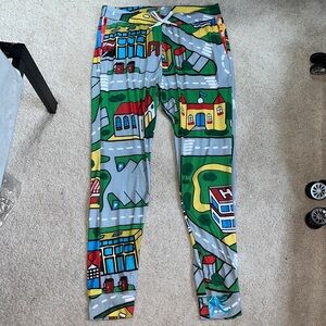 Kids rug carpet pajama pants. Playmat design pajamas. Size: adult large. NEW.